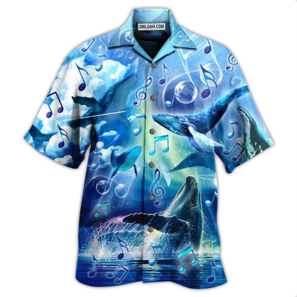 Whale Dancing In The Melody Of The Blue Sea - Hawaiian Shirt Jezsport.com