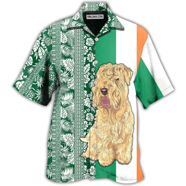 Wheaten Terrier Dog Tropical Leaf Style - Hawaiian Shirt Jezsport.com