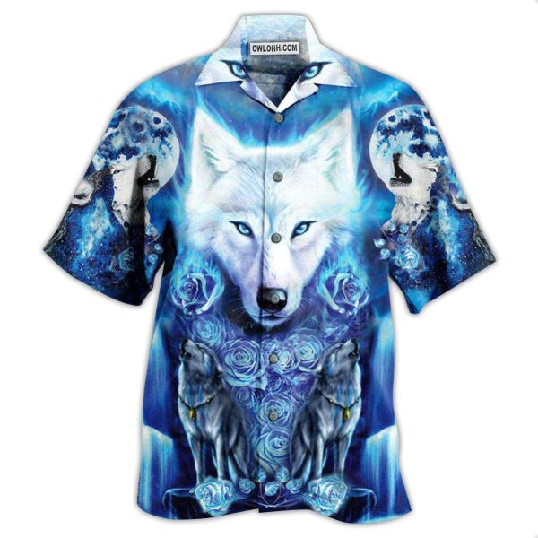 Wolf Blue Cool - Hawaiian Shirt Jezsport.com