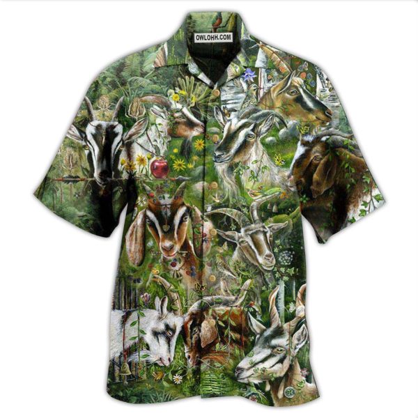 Goat Wild Goat Love Forest - Hawaiian Shirt Jezsport.com