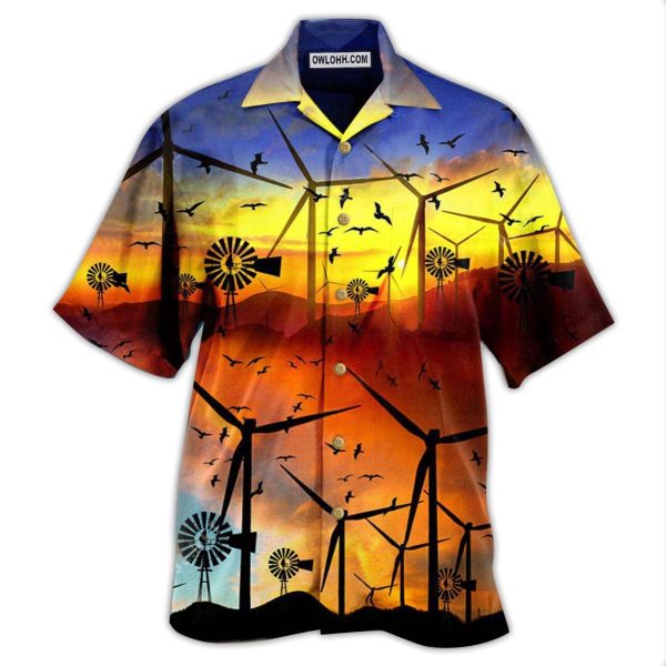 Wind Turbine A Green Planet Is A Clean Planet - Hawaiian Shirt Jezsport.com