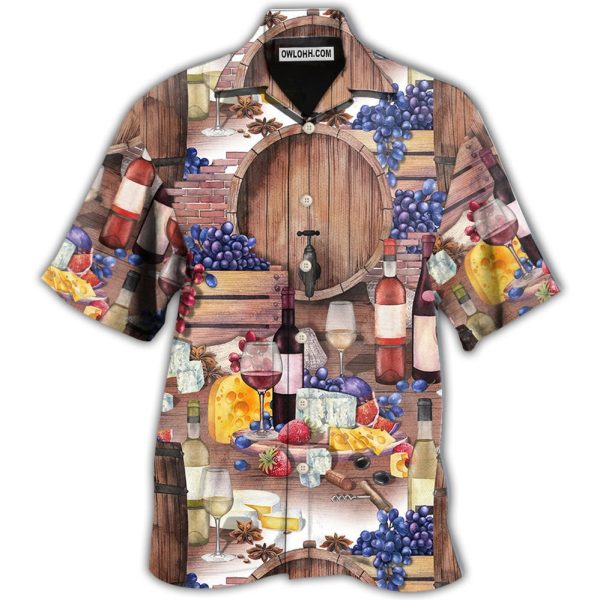 Wine Grape Wine Art - Hawaiian Shirt Jezsport.com