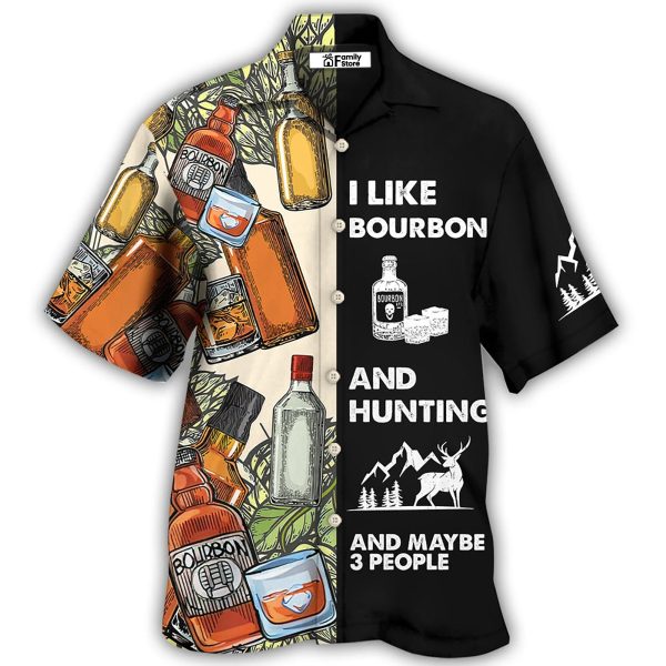 Wine Hunting I Like Bourbon - Hawaiian Shirt Jezsport.com