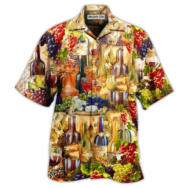 Wine I Don't Give A Sip - Hawaiian Shirt Jezsport.com