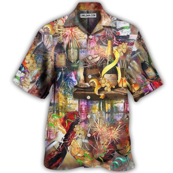 Wine Sparkling As A Glass Of Champagne - Hawaiian Shirt Jezsport.com