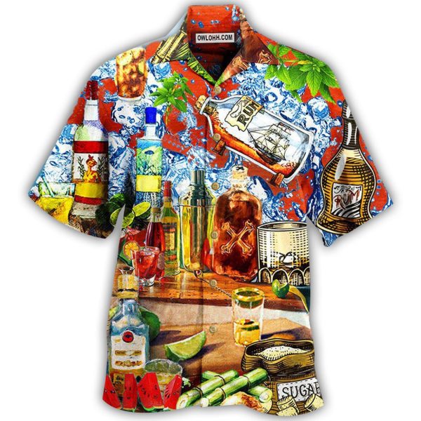 Wine Strong Like Rum Better With Rum - Hawaiian Shirt Jezsport.com