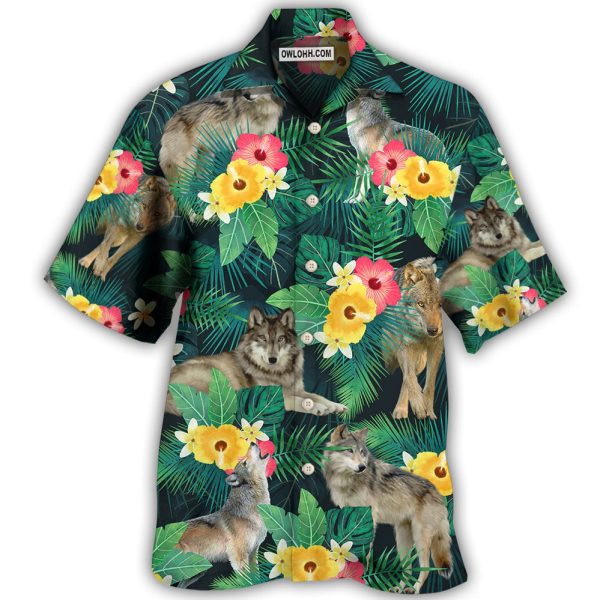 Wolf Tropical Summer Vibes - Hawaiian Shirt Jezsport.com