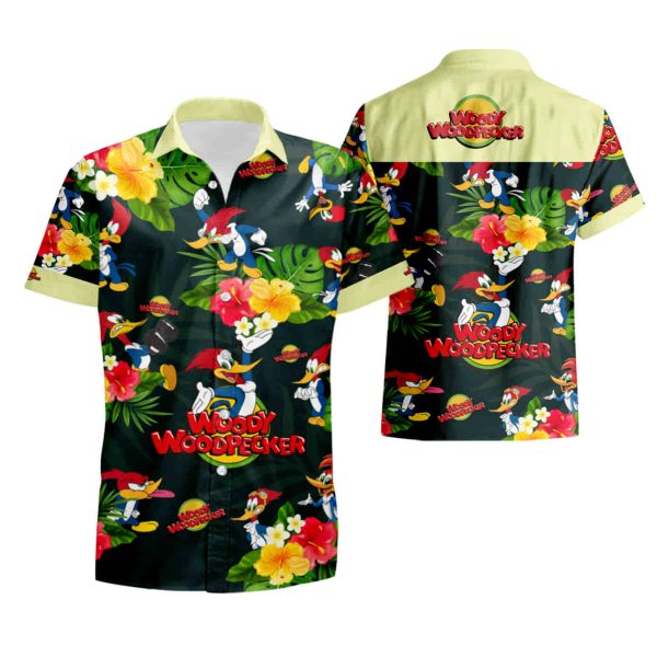 Woody Woodpecker Hawaii 3D Shirt summer shirt Jezsport.com