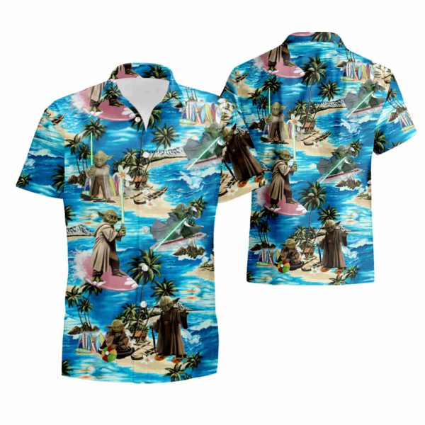Yoda Starwars Hawaiian Shirt summer shirt Jezsport.com