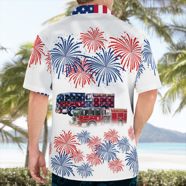 4Th Of July - Newton Grove Fire & Rescue Hawaiian Shirt