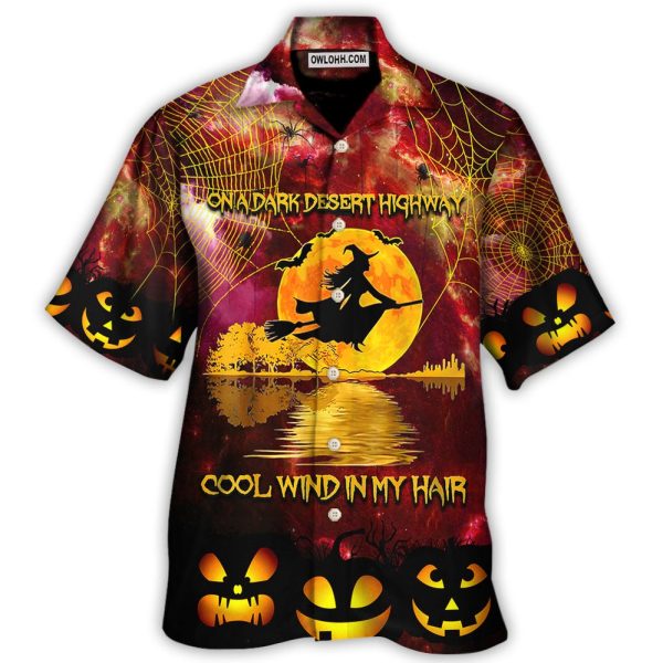 Hippie Halloween On a Dark Desert Highway Cool Wind in My Hair Witch - Hawaiian Shirt Jezsport.com