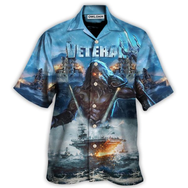 Veteran And Ocean With Fierce Cool - Hawaiian Shirt Jezsport.com