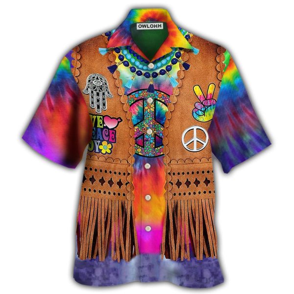 Hippie Peace Life Cowboy Style Cool - Hawaiian Shirt Jezsport.com