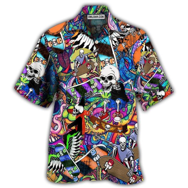 Skull Love Colorful Life - Hawaiian Shirt Jezsport.com