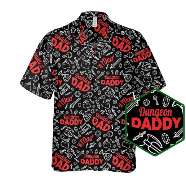 Dungeon Daddy shirt, DnD Shirt, DnD Hawaiian Shirt, DnD Dad Shirt Jezsport.com