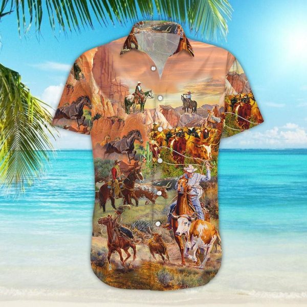 Horse Print Shirt - Cowboy Love Life Hawaiian Shirt Jezsport.com