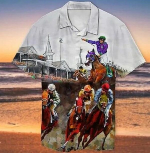 Kentucky Derby Horse Racing Hawaiian Shirt Shirt Jezsport.com