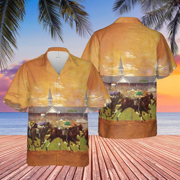 Kentucky Derby Horse Racing 3D Hawaiian Shirt Jezsport.com