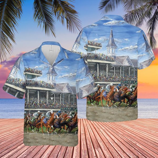 Kentucky Derby Horse Racing Hawaiian Shirt Jezsport.com