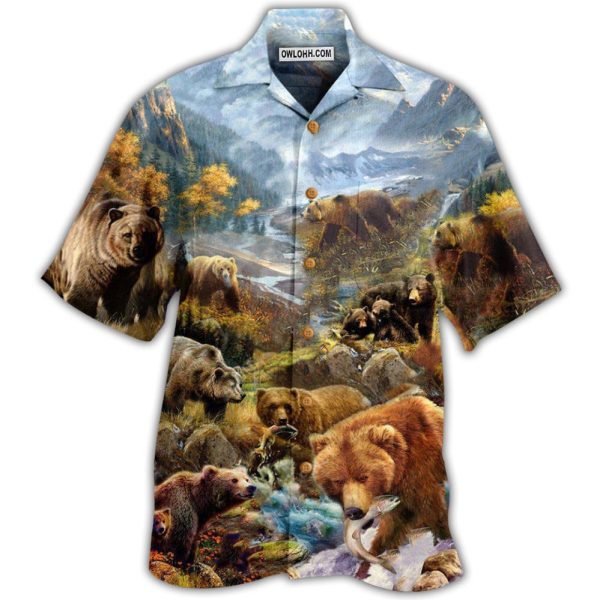 Bear Into The Wild Beautiful Country And Live Happily - Hawaiian Shirt Jezsport.com