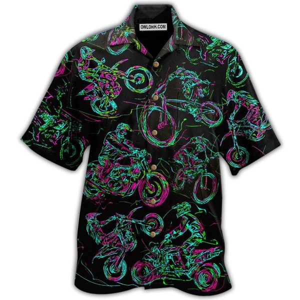 Motorcycle Lover Neon Light - Hawaiian Shirt Jezsport.com