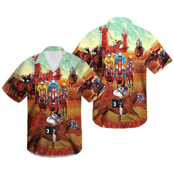 Kentucky Derby Horse Racing 3D Hawaiian Shirt Jezsport.com