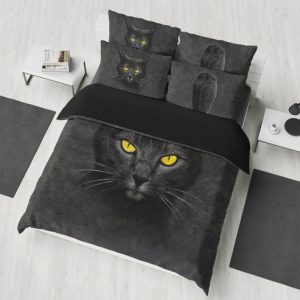 3D Black Cat Custom Bedding Set