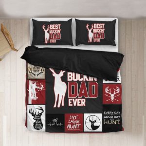 3D Happy Mothers Day Best Buckin Dad Ever Bedding Set