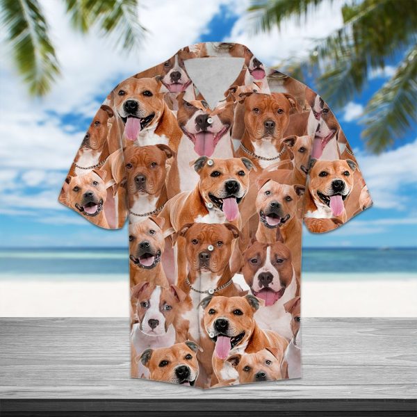 American Staffordshire Terrier Awesome D0107 - Hawaii Shirt Jezsport.com