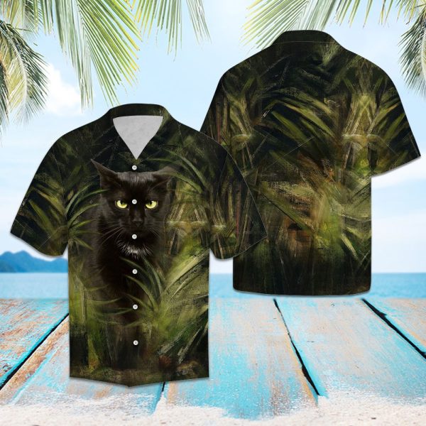 Black Cat So Cool Awesome D0107 - Hawaii Shirt Jezsport.com