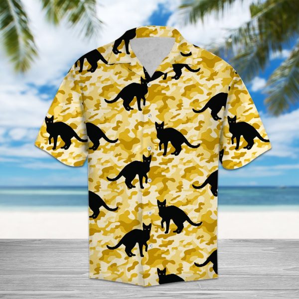 Black Cat Camo H2743 - Hawaii Shirt Jezsport.com