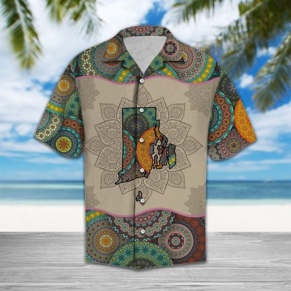 Awesome Rhode Island Mandala H27008 - Hawaii Shirt Jezsport.com