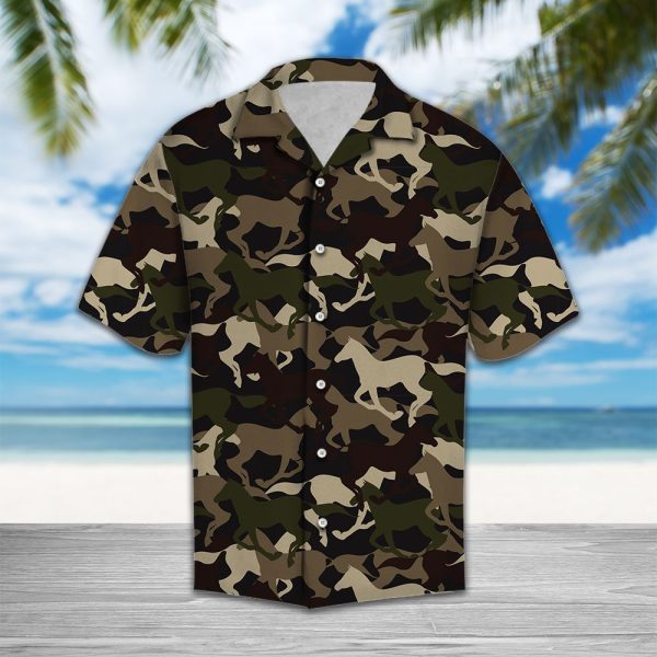 Beautiful camouflage horse H2722 - Hawaii Shirt Jezsport.com