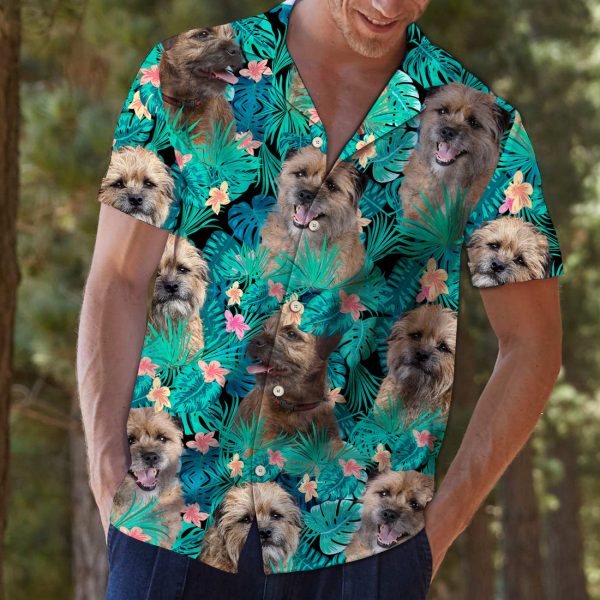 Border Terrier Tropical T0307 - Hawaii Shirt Jezsport.com