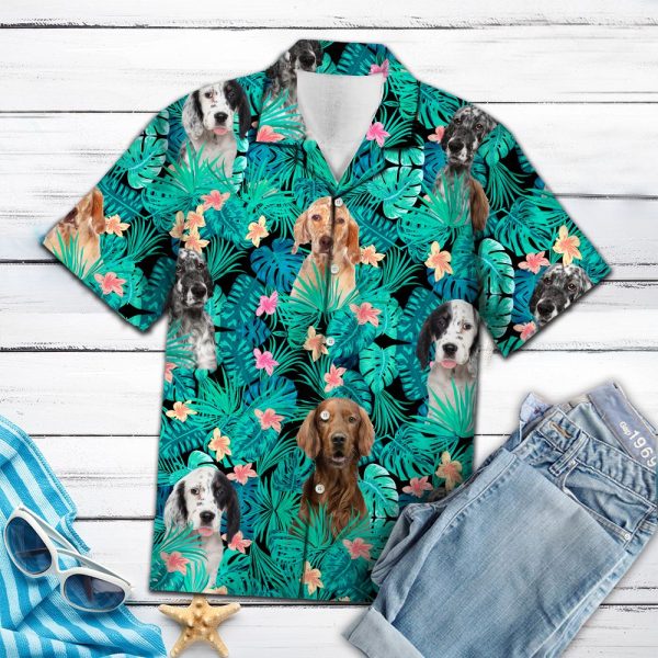 English Setter Tropical Hawaii Shirt Jezsport.com