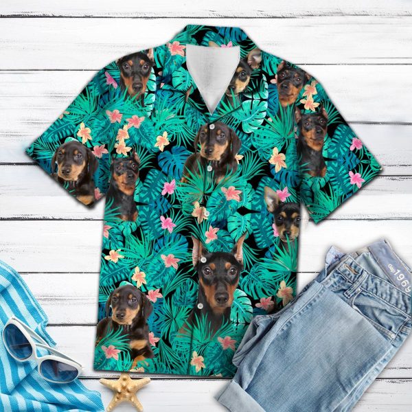 German Pinscher Tropical Hawaii Shirt Jezsport.com