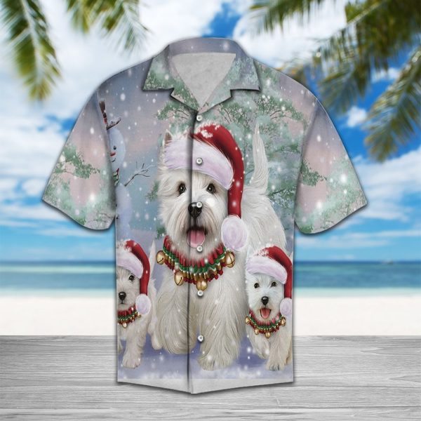 Cute West Highland White Terrier Hawaii Shirt Jezsport.com