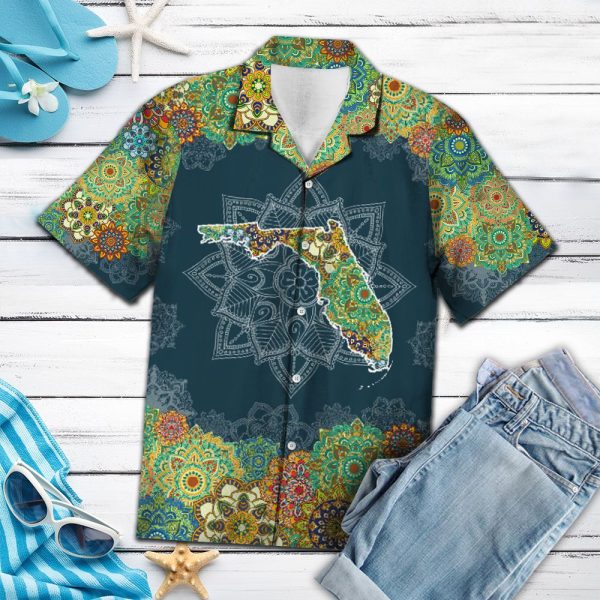 Florida Floral Mandala Hawaii Shirt Jezsport.com