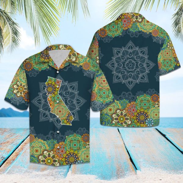 California Floral Mandala G5703 - Hawaii Shirt Jezsport.com