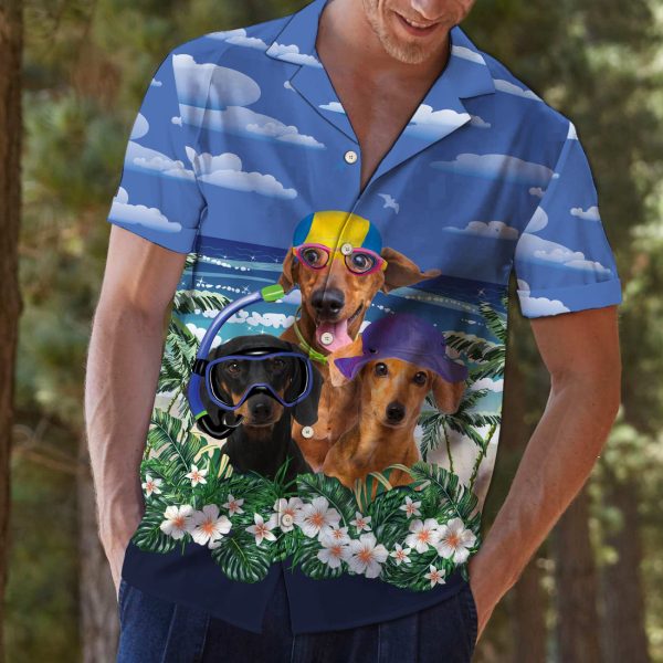 Dachshund Summer Beach Hawaii Shirt Jezsport.com