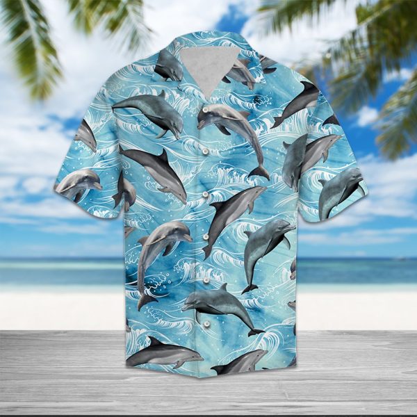 Dolphin Wave Water Hawaii Shirt Jezsport.com