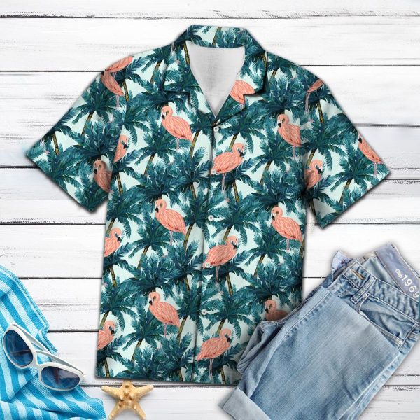 Flamingo Coconut Palm Hawaii Shirt Jezsport.com