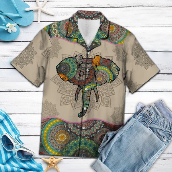 Elephant Mandala Hawaii Shirt Jezsport.com