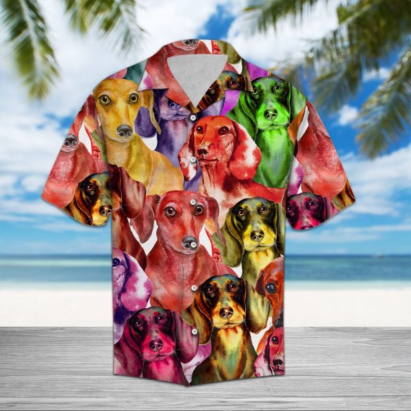 Dachshund Color Hawaii Shirt Jezsport.com