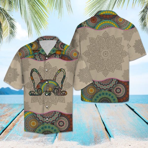 French Bulldog Mandala Hawaii Shirt Jezsport.com