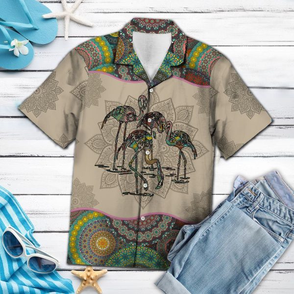 Flamingo Mandala Hawaii Shirt Jezsport.com