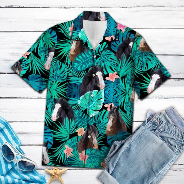 Clydesdale Green Tropical Hawaii Shirt Jezsport.com