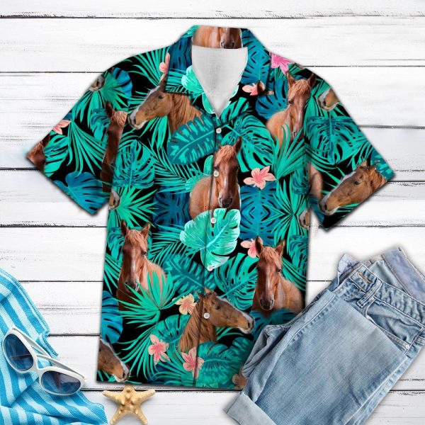 American Saddlebred Green Tropical G5709 - Hawaii Shirt Jezsport.com