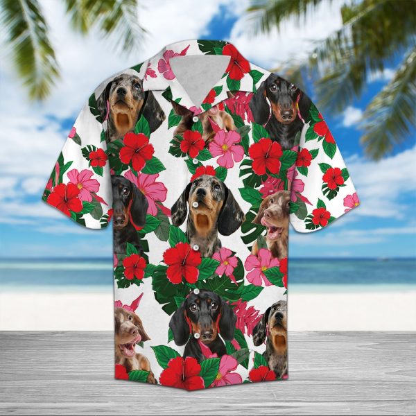 Dachshund Hibiscus Hawaii Shirt Jezsport.com