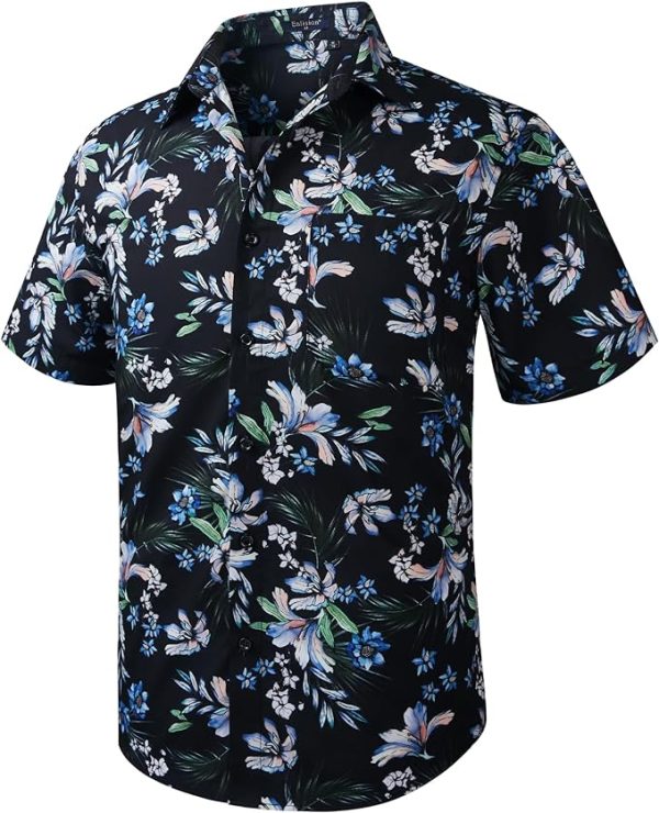 Men's Hawaiian Shirts Short Sleeve Casual Floral Button Down Tropical Shirt Summer Holiday Beach Aloha Hawaii Shirt Jezsport.com